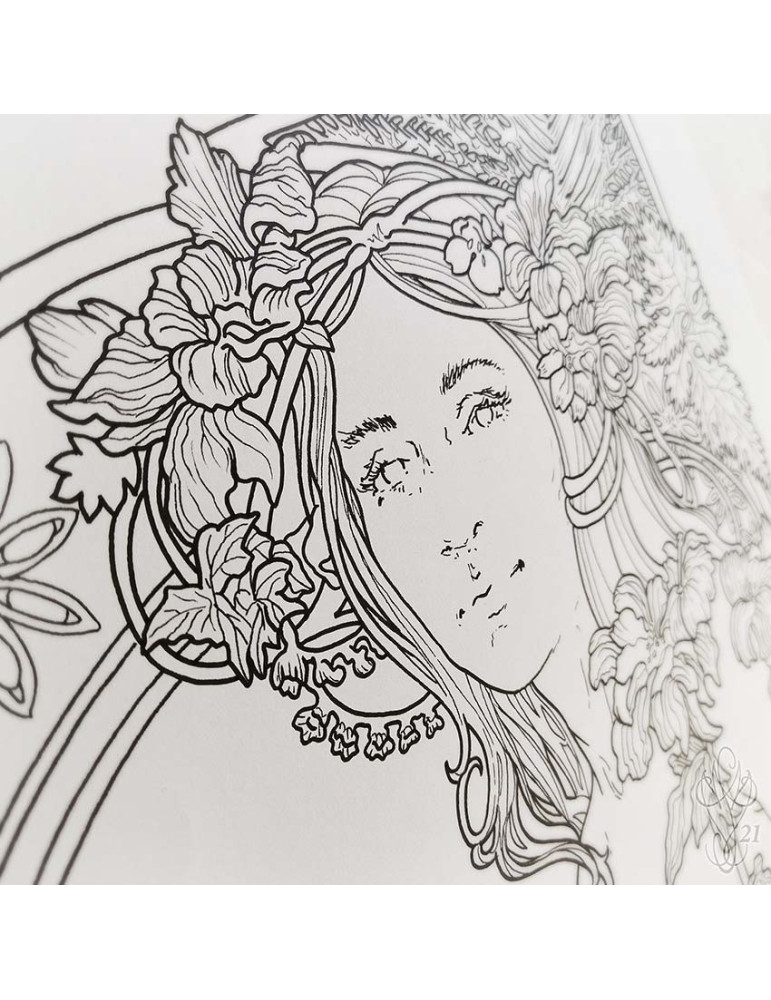 Dessin original "ABSINTHE" - Grand format : 35 x 49,8 cm