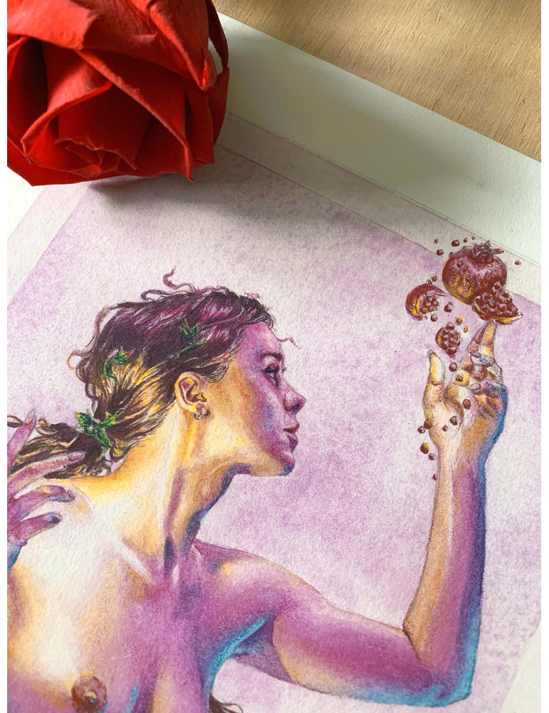 Impression d'art Perséphone - Déesse Grecque du printemps et des enfers