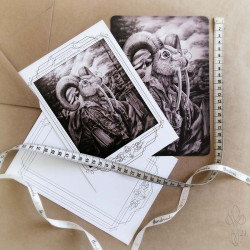 Duo de cartes postales assorties "ZOOMORPHE PALÉOGRAPHE"