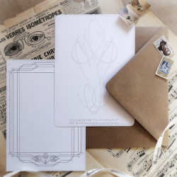 Duo de cartes postales assorties "ZOOMORPHE PALÉOGRAPHE"