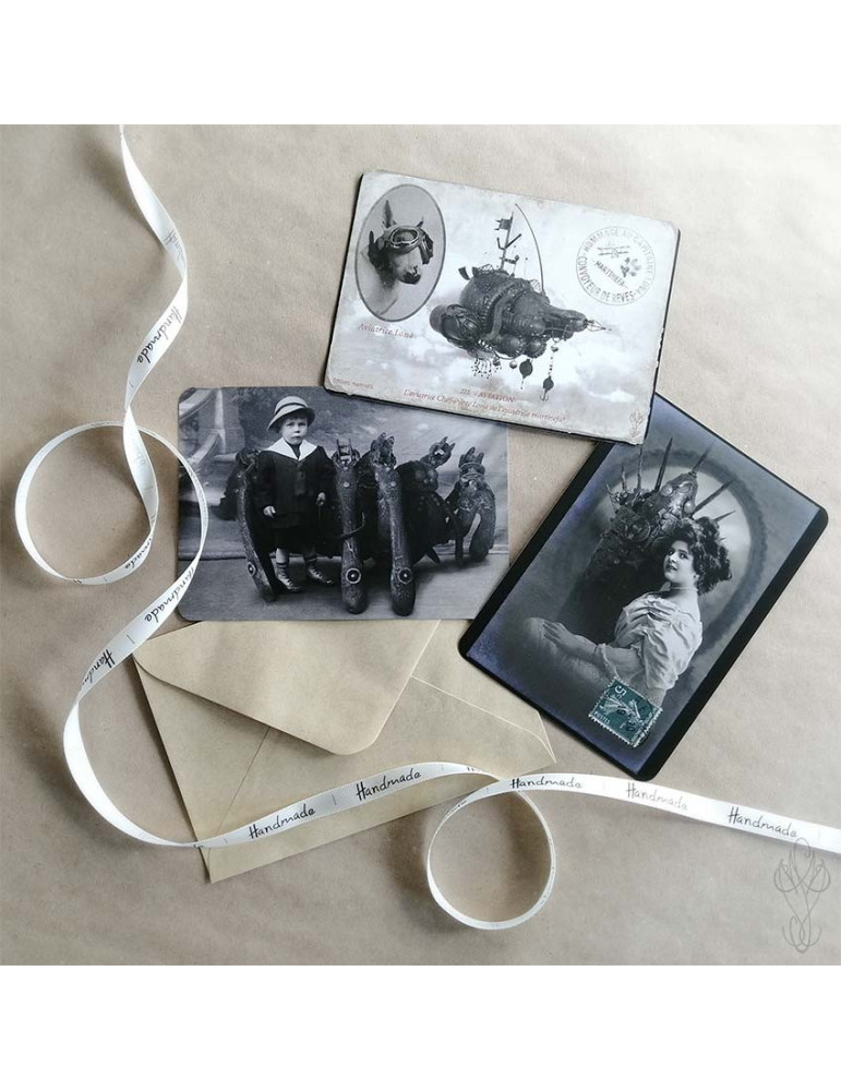 Trio de cartes postales "PORTRAITS VOLUMIQUES" - 14,8 x 10,5 cm