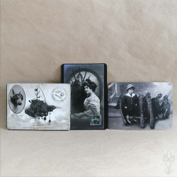 Trio de cartes postales "PORTRAITS VOLUMIQUES" - 14,8 x 10,5 cm