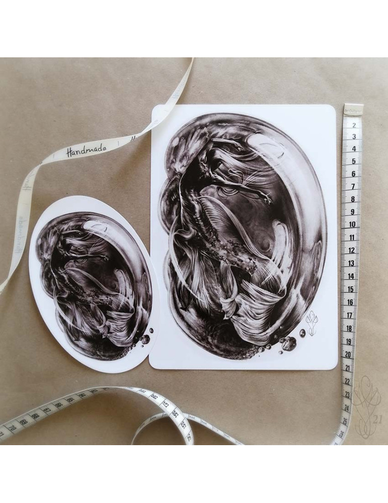 Duo de cartes postales assorties "SIRÈNE"