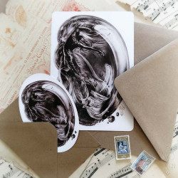 Duo de cartes postales assorties "SIRÈNE"