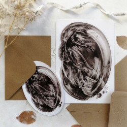 Duo de cartes postales assorties "SIRÈNE"